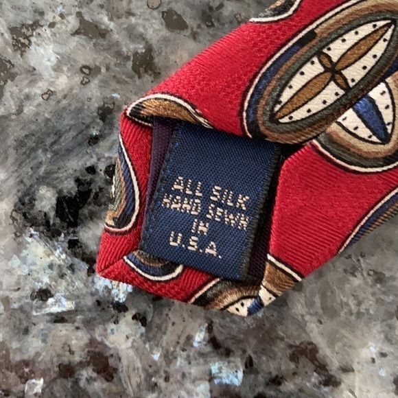 MARK Jeffries 100% silk hand sewn, print Tie - Picture 4 of 8